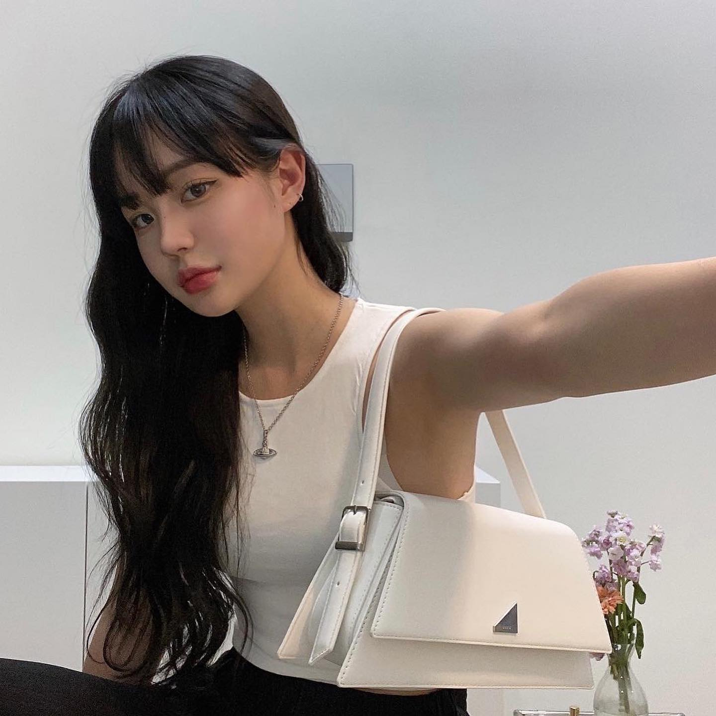 BBYB | 비비와이비 [@hyeoonni] Miu Shoulder Bag (Titanium White)
