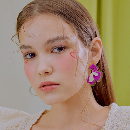 Summer Scabiosa Earring (Violet)